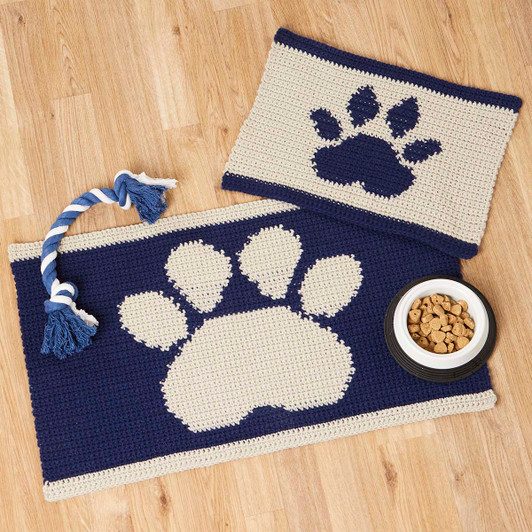 Herrschners Pet Mats-Set of 2 Crochet Kit