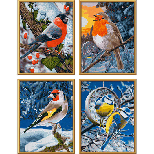 Schipper Winter Birds Paint by Number Kit Schipper Winter Birds Paint by Number Kit
