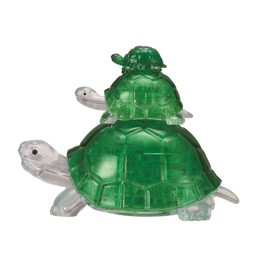 BePuzzled Green Turtles Standard Crystal 3D Puzzle