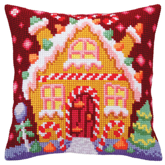 Collection D'Art Gingerbread House Cushion Needlepoint Kit Collection D'Art Gingerbread House Cushion Needlepoint Kit