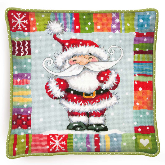 Dimensions Patterned Santa Needlepoint Kit Dimensions Patterned Santa Needlepoint Kit