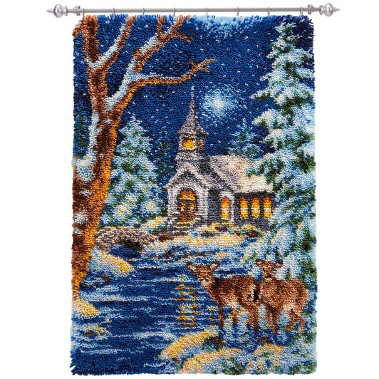 Herrschners All is Calm Kit & Hanger Latch Hook Kit