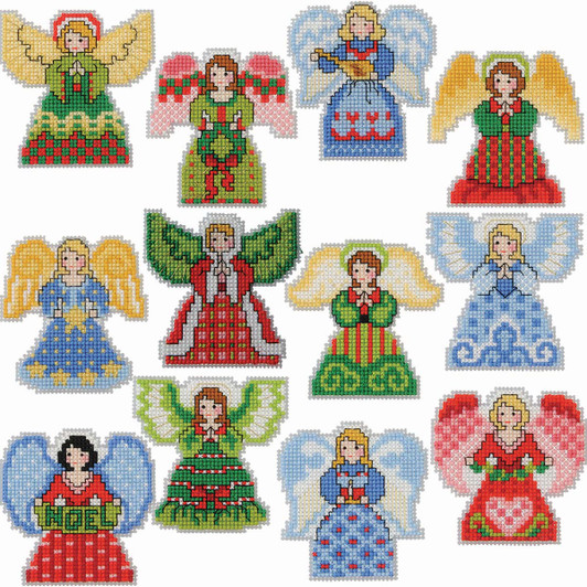 Herrschners Angels on High Ornaments Counted Cross-Stitch Kit Herrschners Angels on High Ornaments Counted Cross-Stitch Kit