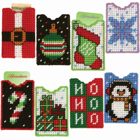 Herrschners Holiday Gift Card Holders Plastic Canvas Kit Herrschners Holiday Gift Card Holders Plastic Canvas Kit