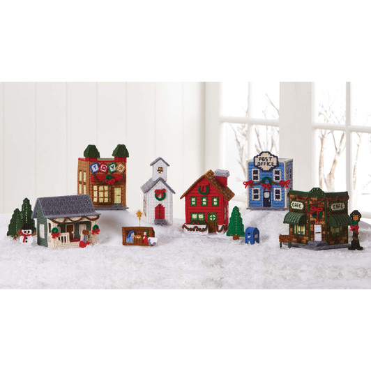 Herrschners Christmas Village Plastic Canvas Kit Herrschners Christmas Village Plastic Canvas Kit