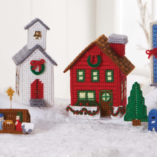 Herrschners Christmas Village Plastic Canvas Kit Herrschners Christmas Village Plastic Canvas Kit