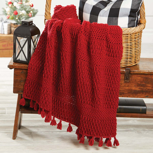 Herrschners Fa La La Farmhouse Afghan Crochet Kit