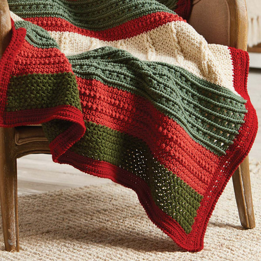 Herrschners Amaryliss Holiday Afghan Crochet Kit Herrschners Amaryliss Holiday Afghan Crochet Kit