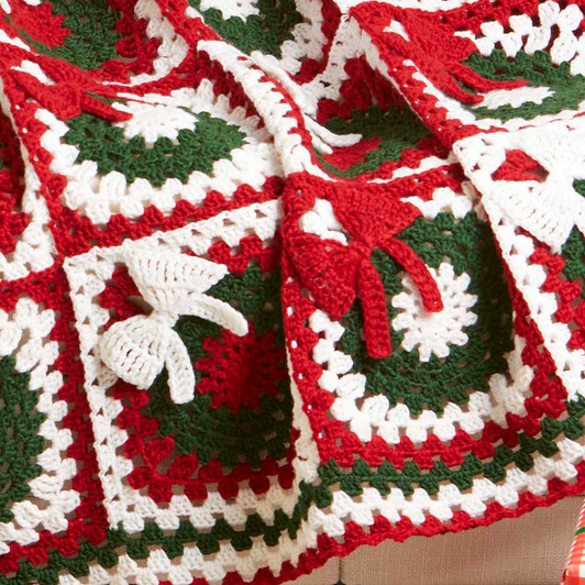 Herrschners Amaryliss Holiday Afghan Crochet Kit