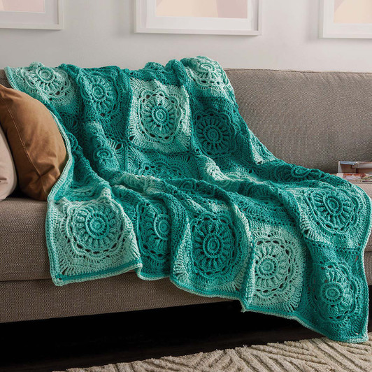 Red Heart Floral Beauty Throw Crochet Kit Red Heart Floral Beauty Throw Crochet Kit