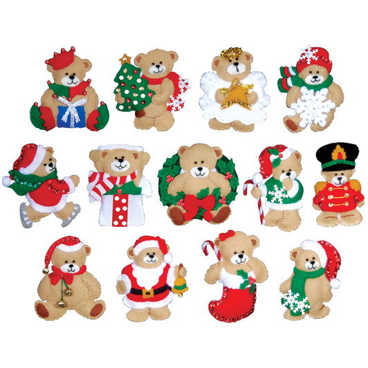 Design Works Lots Of Bears Felt & Sequin Kit