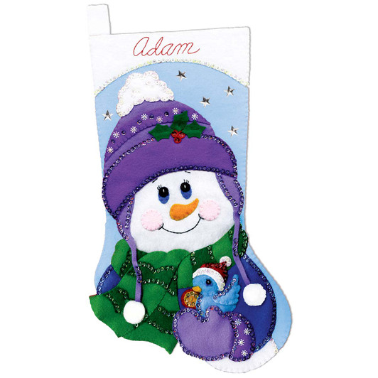 Design Works Snowman with Birds Stocking Kit