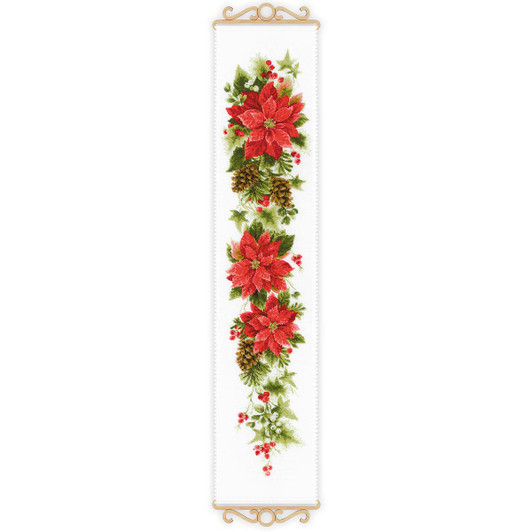 RIOLIS Poinsettia Bell Pull Counted Cross-Stitch Kit RIOLIS Poinsettia Bell Pull Counted Cross-Stitch Kit