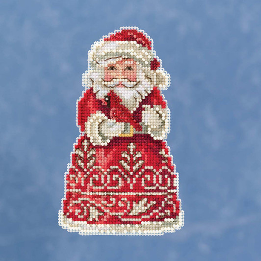 Wichelt Imports, Inc. Santa with Cardinal Ornament Counted Cross-Stitch Kit Wichelt Imports, Inc. Santa with Cardinal Ornament Counted Cross-Stitch Kit