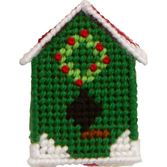 Herrschners Christmas Birdhouse Ornaments Plastic Canvas Kit Herrschners Christmas Birdhouse Ornaments Plastic Canvas Kit