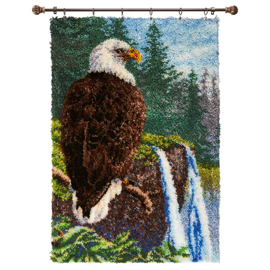 Majestic Eagle Kit & Hanger Latch Hook Kit