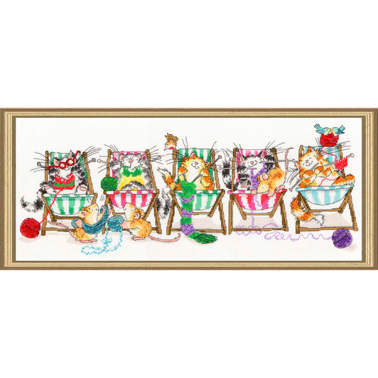 Bothy Threads Kitty Knit Counted Cross-Stitch Kit Bothy Threads Kitty Knit Counted Cross-Stitch Kit