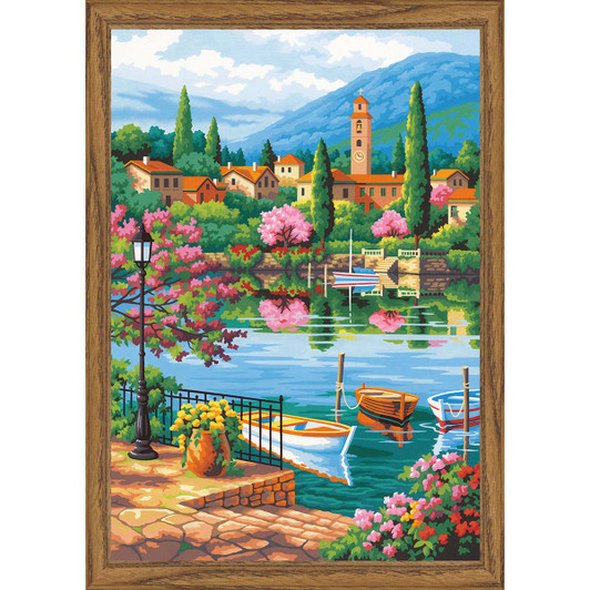 Paintworks Village Lake Afternoon Paint by Number Kit Paintworks Village Lake Afternoon Paint by Number Kit