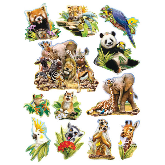 LaFayette Puzzle Factory Jungle Selfies Multi-Shaped Jigsaw Puzzle