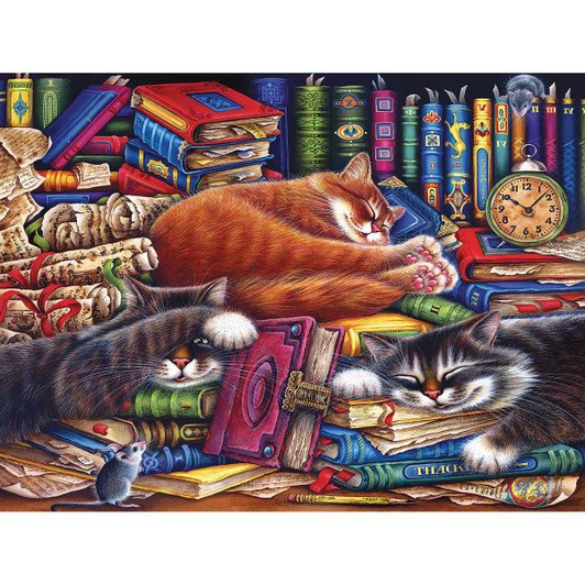 Rose Art The Old Book Shop Cats Jigsaw Puzzle