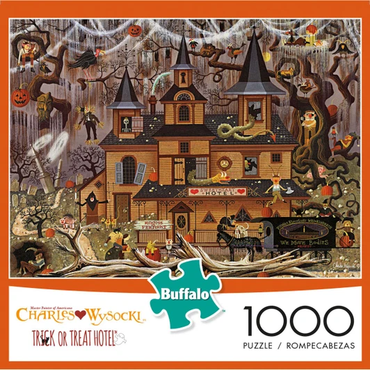 Buffalo Games Trick or Treat Hotel Jigsaw Puzzle
