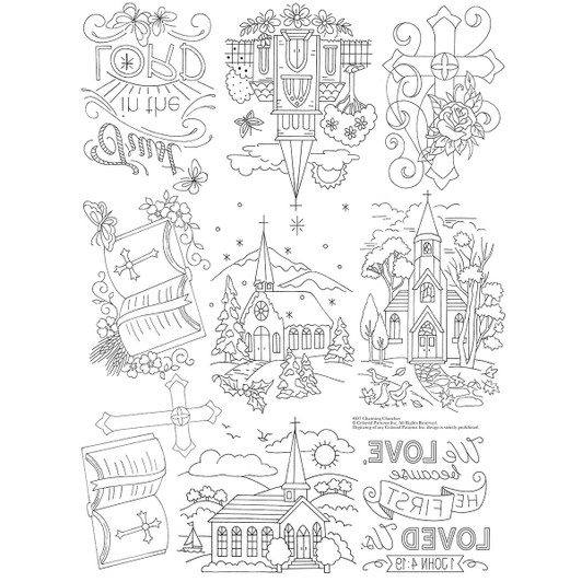 Aunt Martha's Charming Churches Transfer