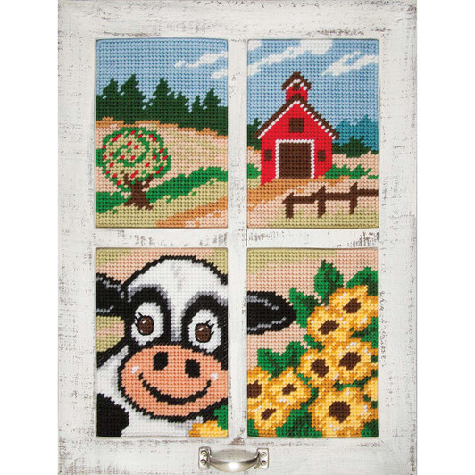 Herrschners Cow Capers Wall Hanging Plastic Canvas Kit