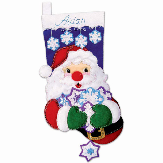 Design Works Snowflake Santa Stocking Kit