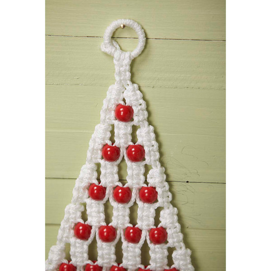 Herrschners Peppermint Tree Wall Hanging Macrame