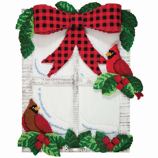Herrschners Cardinal Window Wall Hanging Plastic Canvas Kit