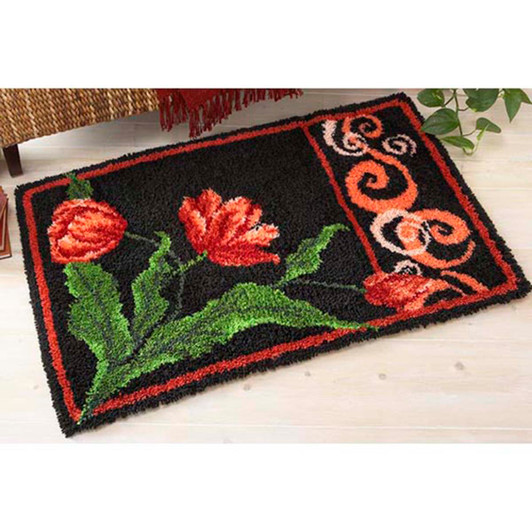 Herrschners Tulips Designer Rug #7 Latch Hook Kit