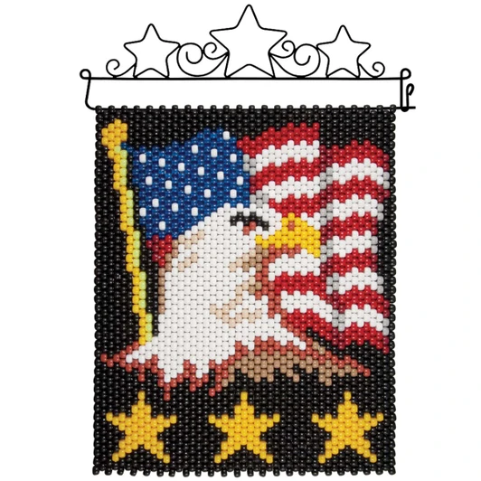 Herrschners American Eagle Beaded Banner Kit