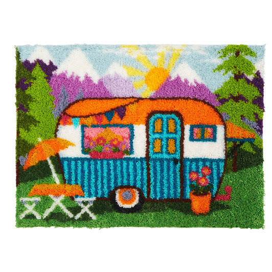 Herrschners Happy Camper Latch Hook Kit Herrschners Happy Camper Latch Hook Kit