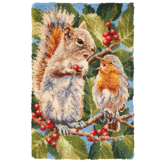 Herrschners Chatter in the Woods Latch Hook Kit