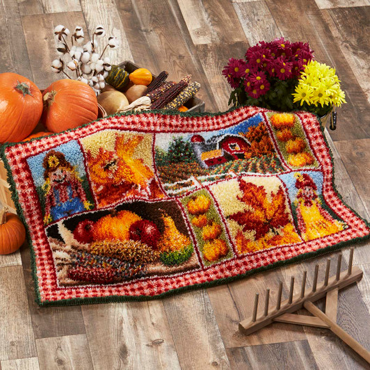 Herrschners Harvest Fever Latch Hook Kit Herrschners Harvest Fever Latch Hook Kit