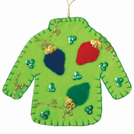 Herrschners Holiday Sweaters Felt & Sequin Kit