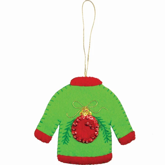 Herrschners Holiday Sweaters II Felt & Sequin Kit