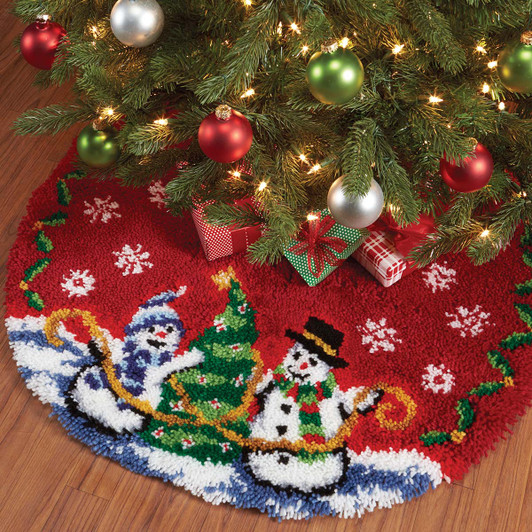 Herrschners In the Meadow Tree Skirt Latch Hook Kit