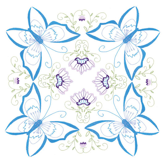 Glasswing Butterflies Quilt Blocks Thread Kit Glasswing Butterflies Quilt Blocks Thread Kit