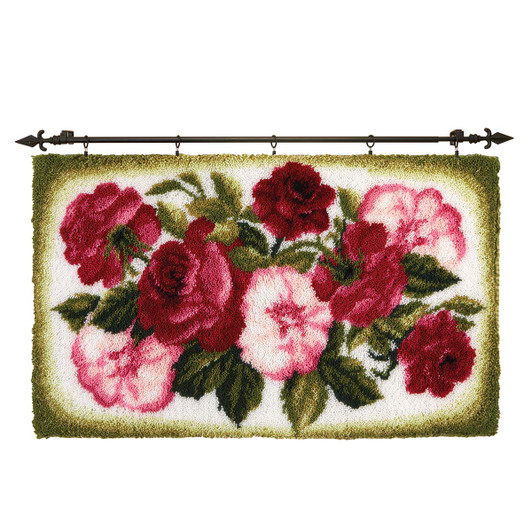 Herrschners Chintz Rose Array Kit & Hanger Latch Hook Kit