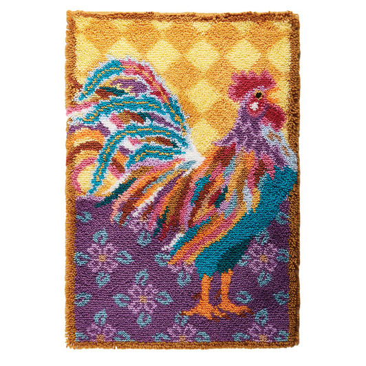 Herrschners Bohemian Rooster Latch Hook Kit Herrschners Bohemian Rooster Latch Hook Kit