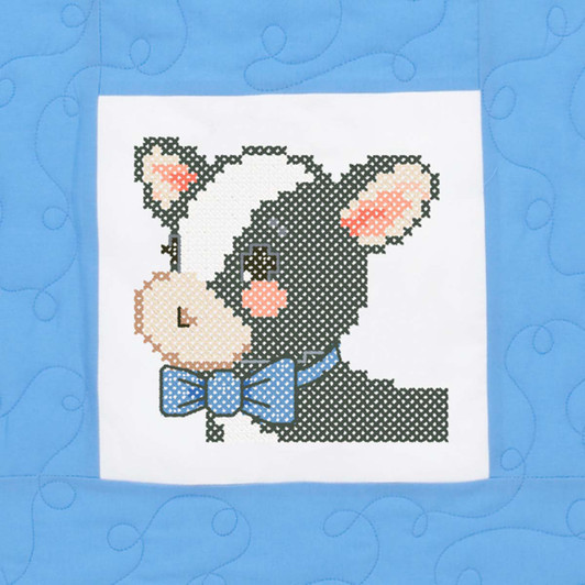 Herrschners Kid's Bow Tie Farm Animals Quilt Blocks Stamped Cross-Stitch Herrschners Kid's Bow Tie Farm Animals Quilt Blocks Stamped Cross-Stitch