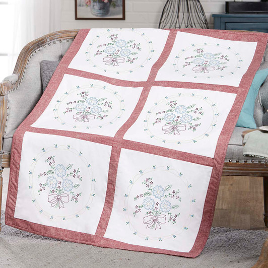Herrschners Felicity Quilt Blocks Stamped Embroidery Herrschners Felicity Quilt Blocks Stamped Embroidery