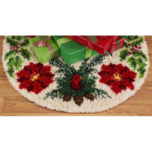 Herrschners Cardinal Woods Tree Skirt Latch Hook Kit Herrschners Cardinal Woods Tree Skirt Latch Hook Kit