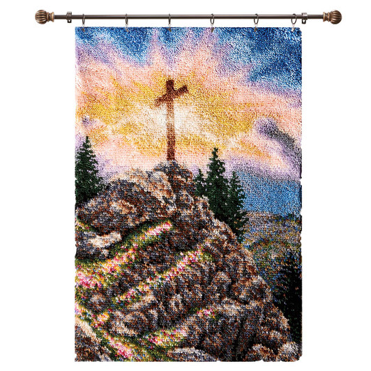 Herrschners Cross of Light Kit & Hanger Latch Hook Kit