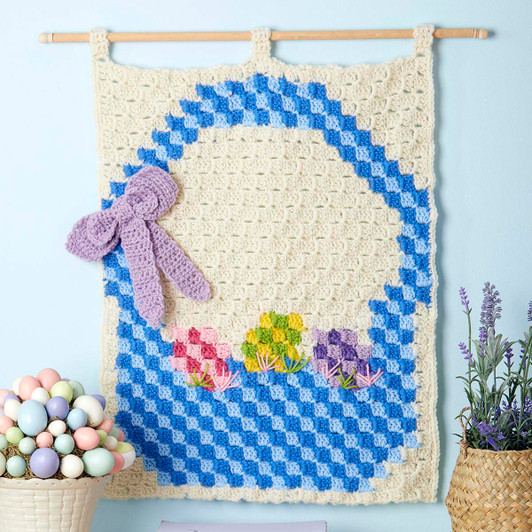 Herrschners Easter Basket Wall Hanging Crochet Kit Herrschners Easter Basket Wall Hanging Crochet Kit