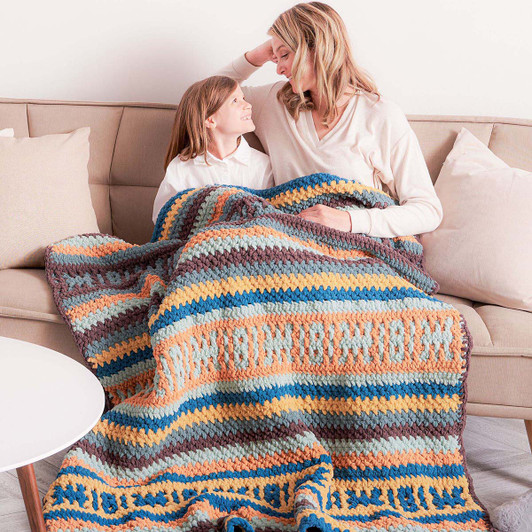 Bernat Mosaic Stripes Crochet Blanket Free Download Bernat Mosaic Stripes Crochet Blanket Free Download
