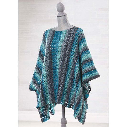 Oceanic Lace Poncho Crochet Pattern Free Download