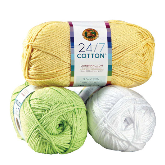 Lion Brand 24/7 Cotton Lemon Yarn Pack Lion Brand 24/7 Cotton Lemon Yarn Pack