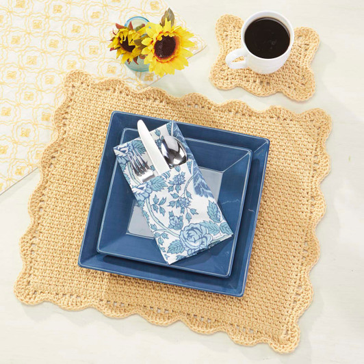 Village Yarn Marcella Place Mats & Coasters Free Download Village Yarn Marcella Place Mats & Coasters Free Download